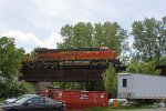 BNSF 8215 leads more grain loads from Gavilon at Avalon across the south Rock River bridge